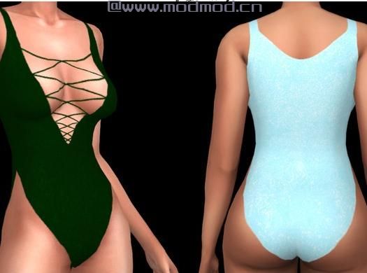 模拟人生4MOD Tied V-Neck Swimsuit V字泳衣