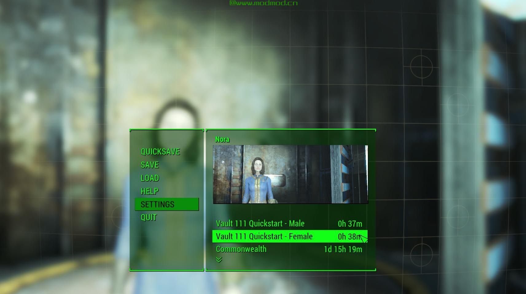 辐射4MOD Vault 111快速入门 - 男性和女性