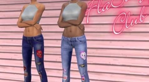 模拟人生4MOD Jeans With Applications 牛仔裤