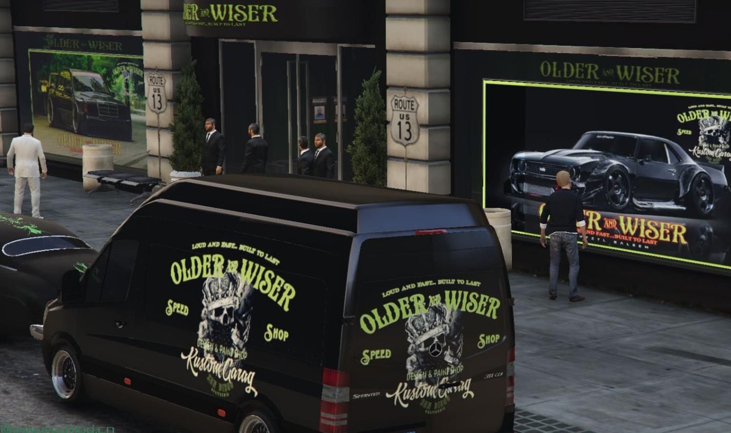 侠盗猎车手5「GTA5」Mod: OLDER和WISER  - 梅赛德斯短跑运动员cdi货物Liveries纹理Livery皮肤