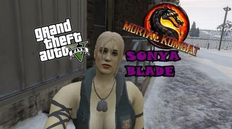 侠盗猎车手5「GTA5」Mod: MORTAL KOMBAT-Sonya Blade