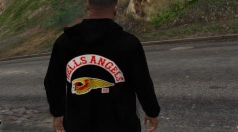 侠盗猎车手5「GTA5」Mod: 地狱天使连帽衫（Gang Hoodie）