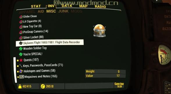 彩色Pipboy金色套件 - 抗黑白屏幕 -