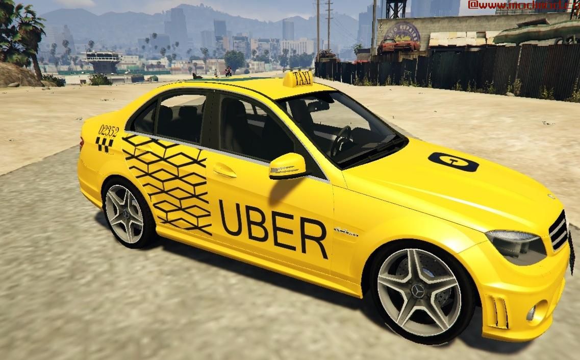 侠盗猎车手5「GTA5」Mod: [UBER LIVERY]梅赛德斯 - 奔驰C63 AMG出租车