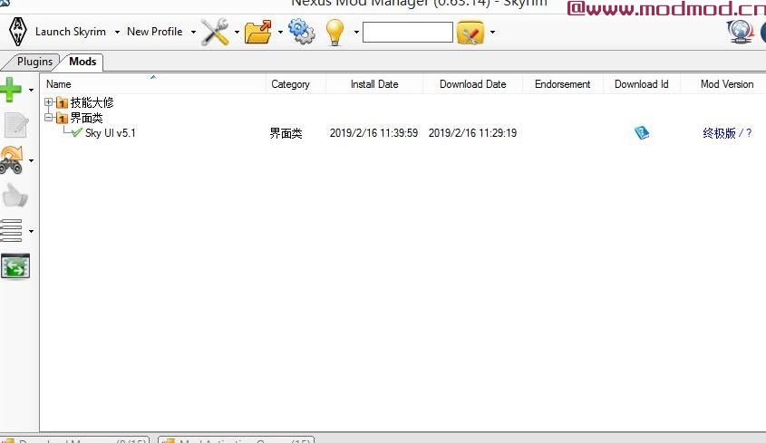 上古卷轴5：天际MOD Sky UI v5.1 NMM安装包（终极版）