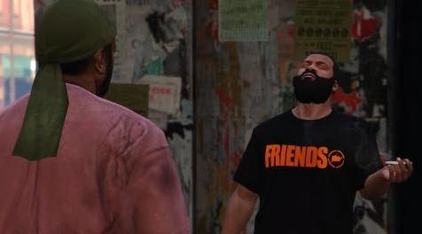 侠盗猎车手5「GTA5」Mod: VLONE x Fragment Friends T恤