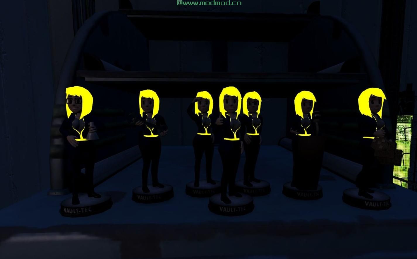 辐射4MOD Vault Girl Bobbleheads