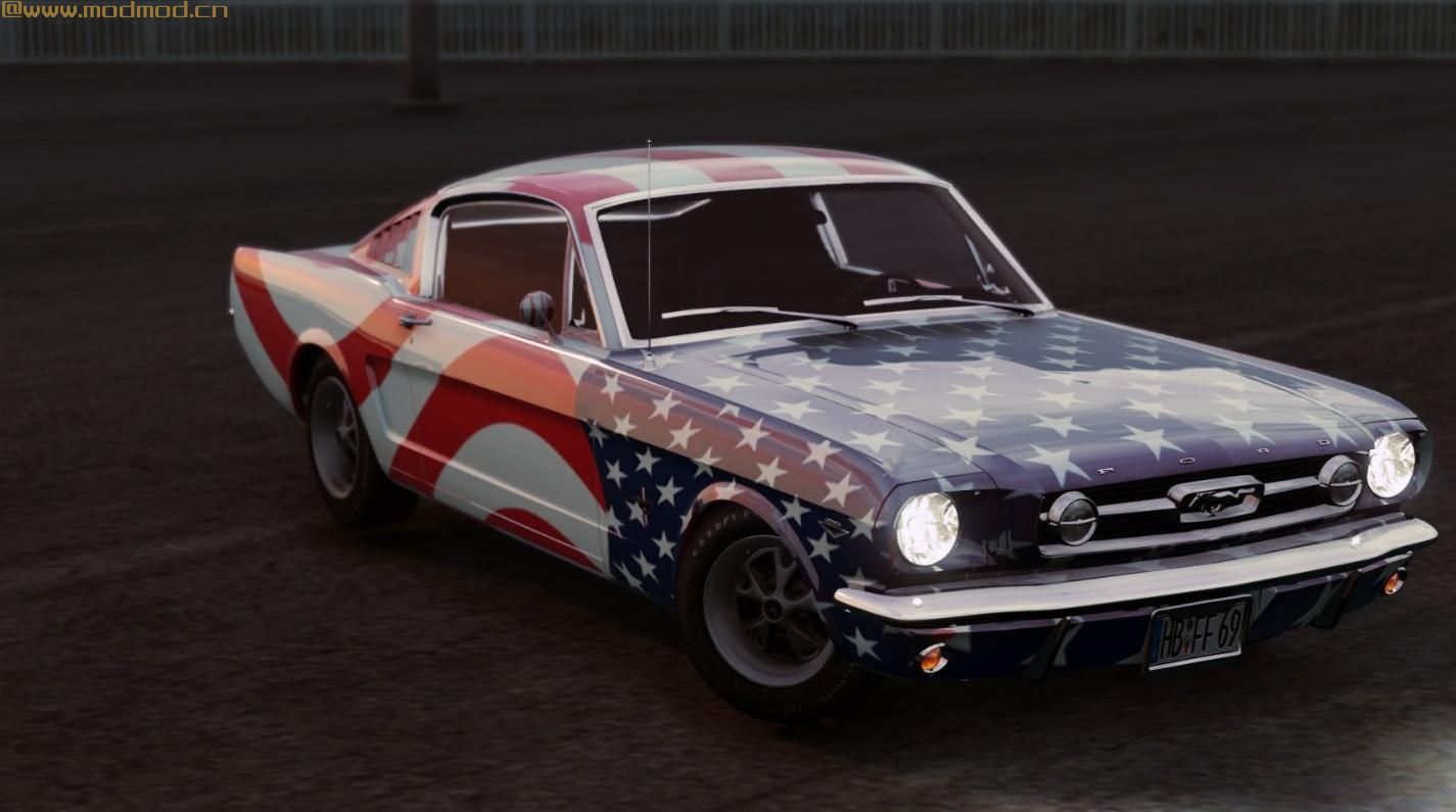 侠盗猎车手5「GTA5」Mod: [Ford Mustang Fastback]星条旗制服
