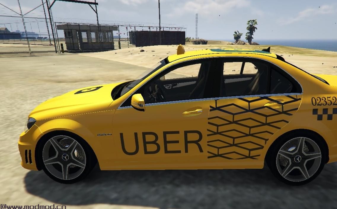 侠盗猎车手5「GTA5」Mod: [UBER LIVERY]梅赛德斯 - 奔驰C63 AMG出租车