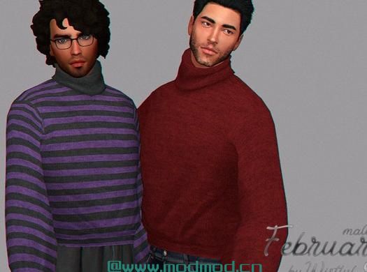 模拟人生4MOD February - male sweater 毛衣