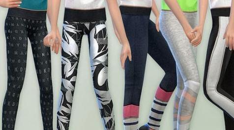 模拟人生4MOD Sporty Leggings for Girls 裤子