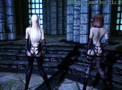 上古卷轴5：天际MOD Merta Assassin Armor & Sotteta Necromancer Outfit（黑色性感，经久不衰）