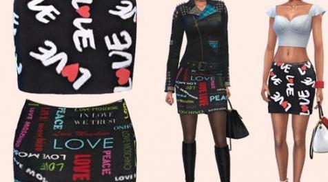 模拟人生4MOD LoveMoschino Skirt 裙子