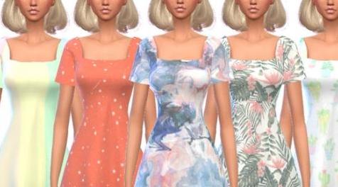 模拟人生4MOD Kawaii Mini Dress - Mesh Needed 连衣裙