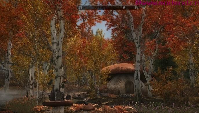 上古卷轴5：天际MOD 蓝精灵蘑菇小屋--V1.0-裂谷城右侧，绝望矿场附近的小屋