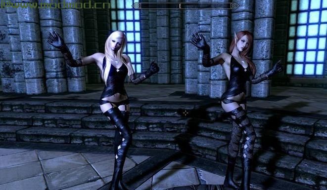 上古卷轴5：天际MOD Merta Assassin Armor & Sotteta Necromancer Outfit（黑色性感，经久不衰）