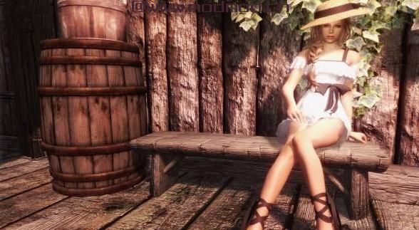 上古卷轴5：天际MOD 【动态裙子】清凉的夏季连衣裙-HDT summerdress