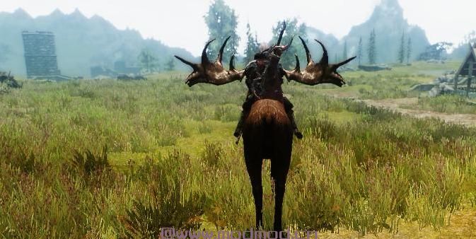 上古卷轴5：天际MOD 【坐骑】想不想像霍比特人的瑟大王一样骑着威风的大角鹿？今天就满足你！