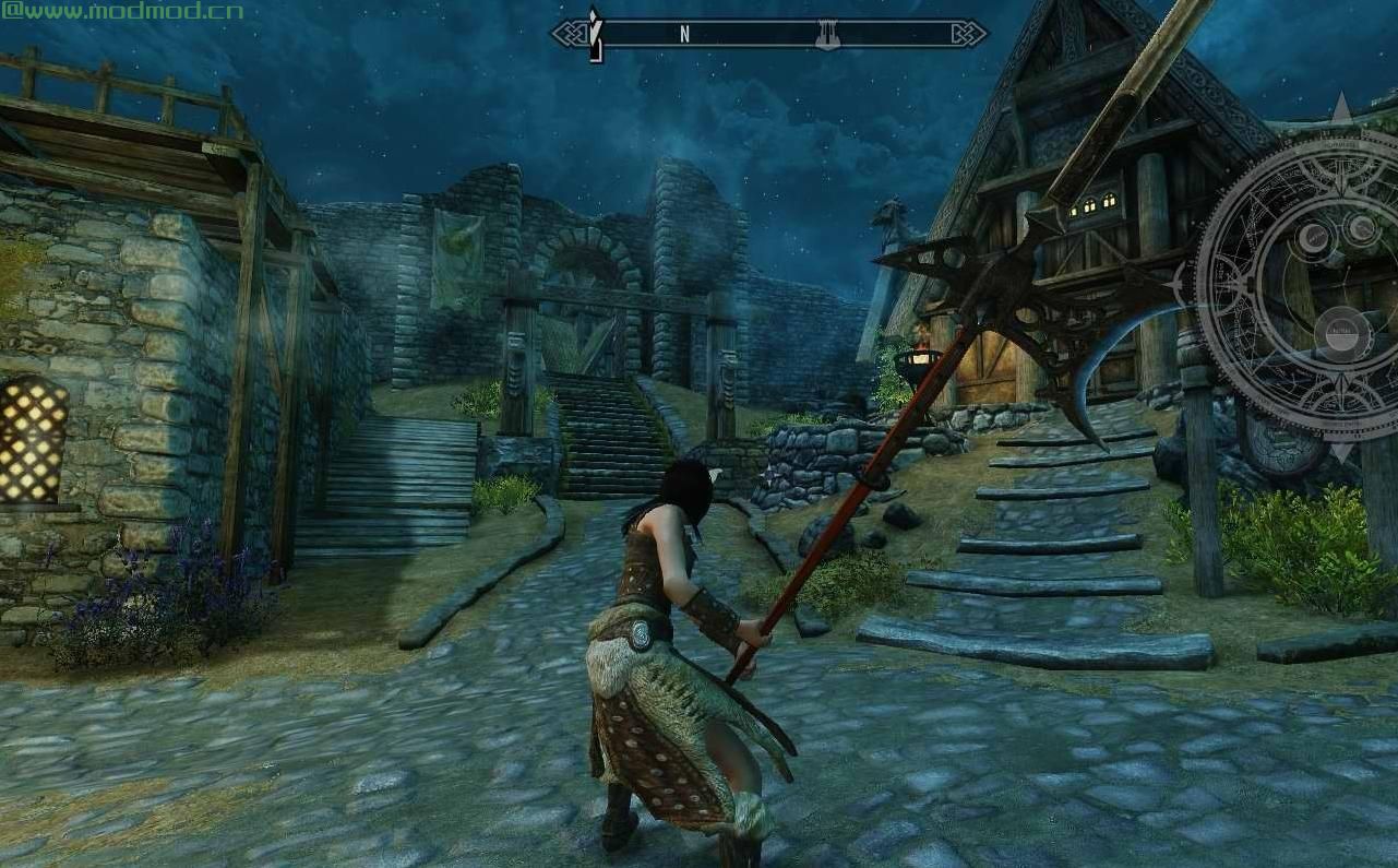 上古卷轴5：天际MOD 移植滚4的一把武器Poleaxe