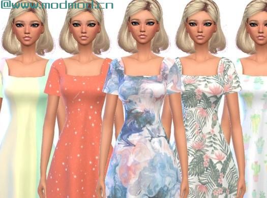 模拟人生4MOD Kawaii Mini Dress - Mesh Needed 连衣裙