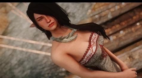 上古卷轴5：重置版MOD Triss&rsquo;连衣裙 -  SSE CBBE BodySlide（带物理）