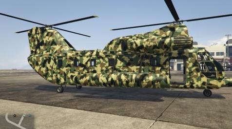 侠盗猎车手5「GTA5」Mod: Cargobob Camo（重新皮肤）