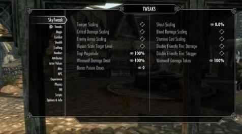 上古卷轴5：天际MOD SkyTweak&mdash;&mdash;功能强大的天际内置修改插件v6.22汉化版
