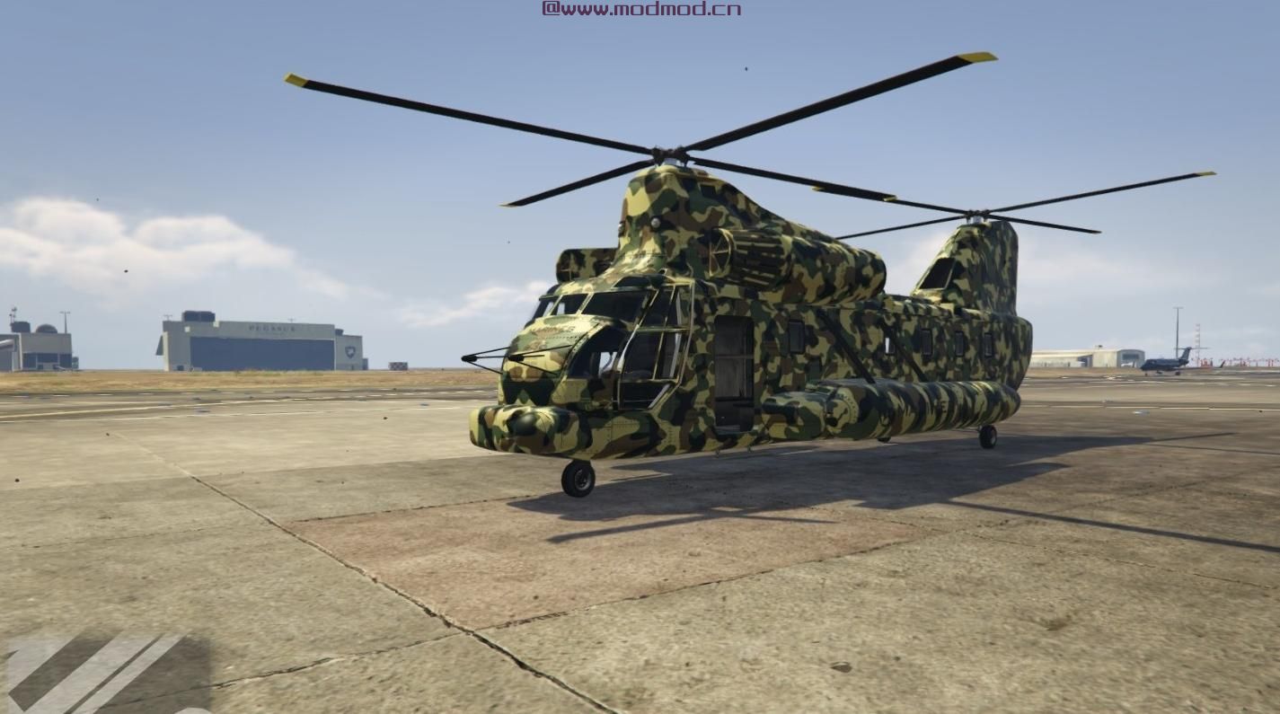 侠盗猎车手5「GTA5」Mod: Cargobob Camo（重新皮肤）