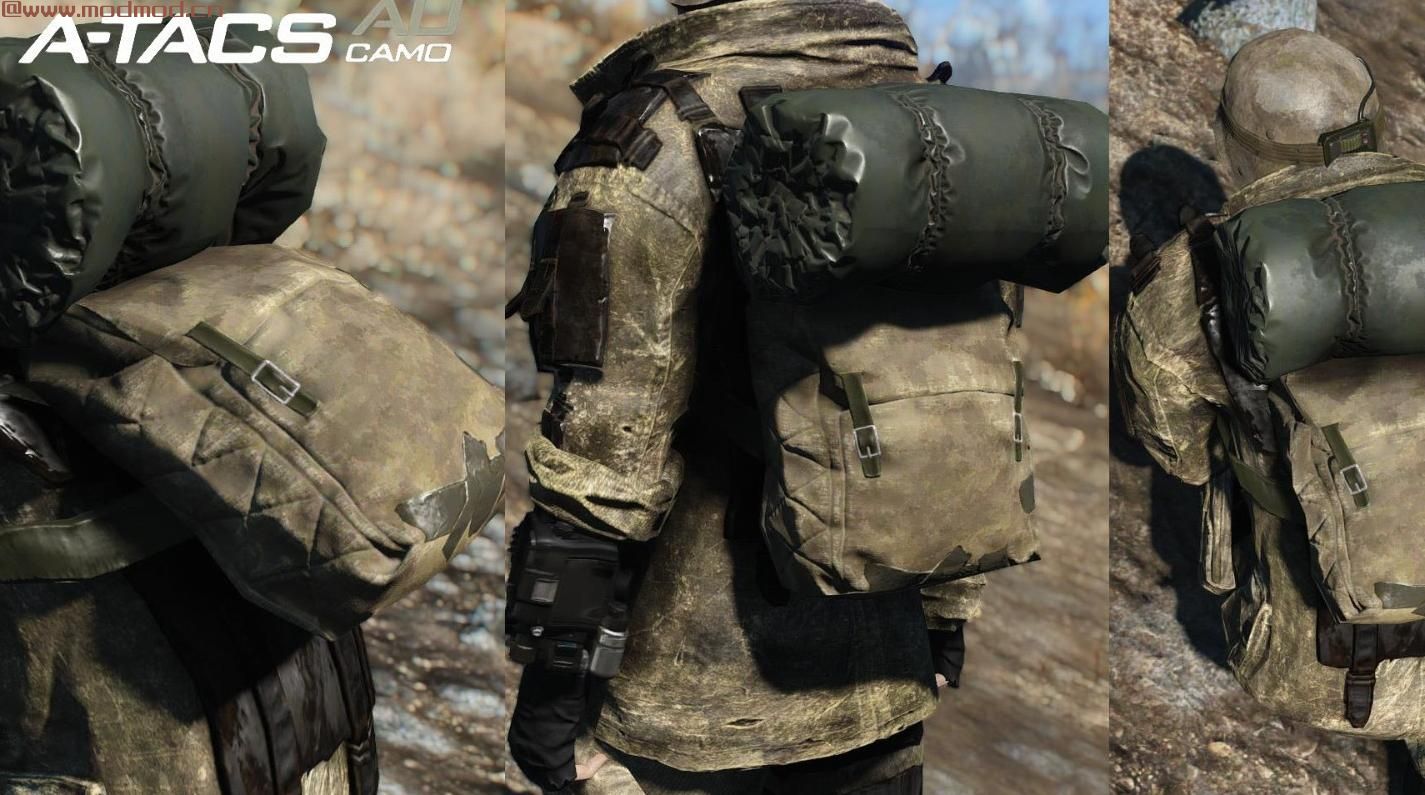 荒地运营商(Multicam和A-TACS铁路装甲突击防毒面具军队头盔旅行背包)