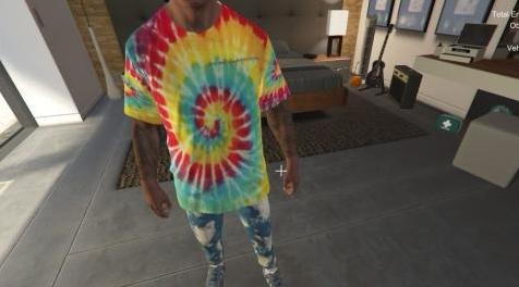 侠盗猎车手5「GTA5」Mod: Peaceminusone TIE-DYE T恤G-DragonGD