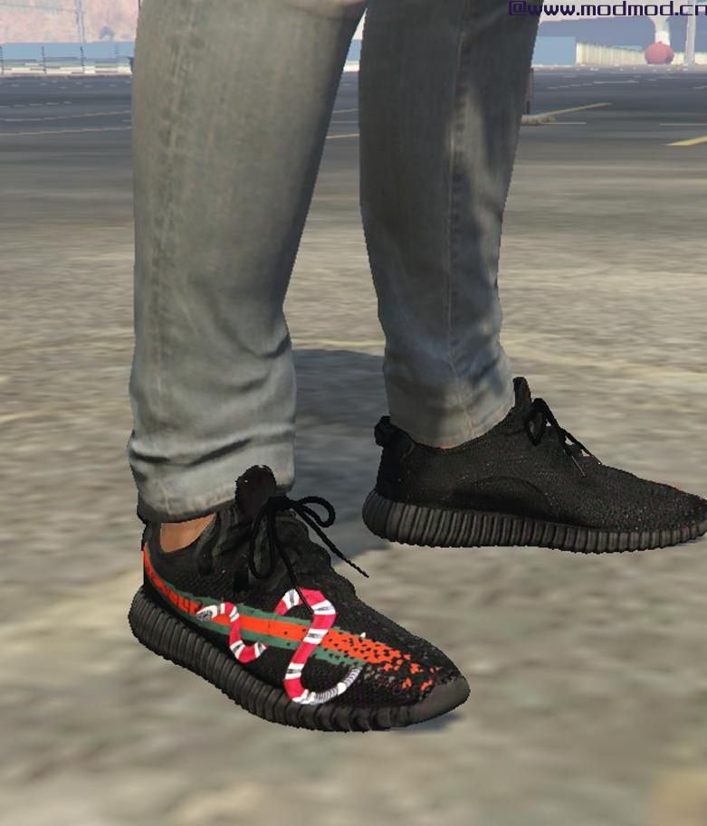 侠盗猎车手5「GTA5」Mod: Gucci x YEEZY 350 Boost V2纹理