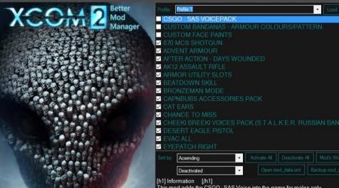 幽浮2MOD XCOM 2 BMM（Better Mod Manager）