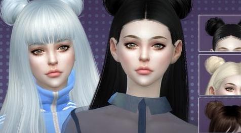 模拟人生4MOD sclub ts4 double-buns 发型