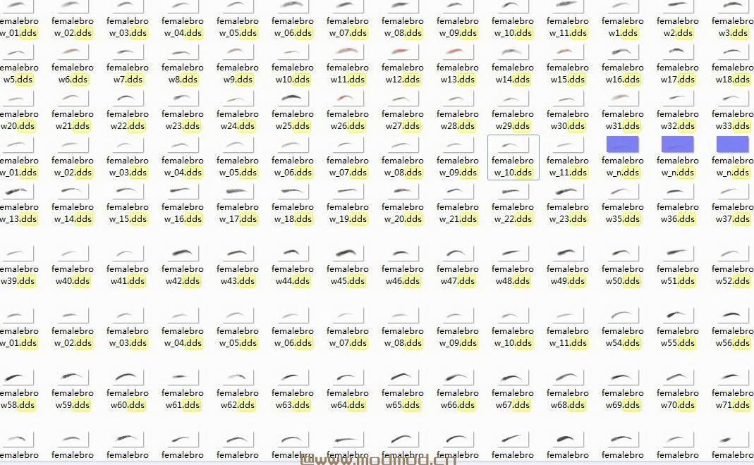上古卷轴5：天际MOD 180多种【眉毛】