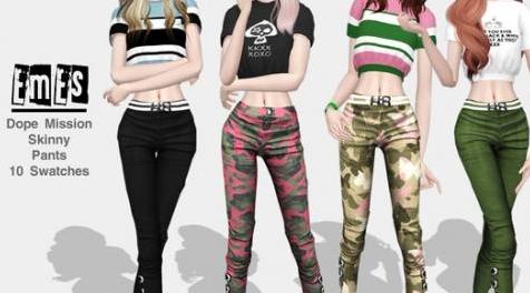 模拟人生4MOD EMES - Skinny Pants - 紧身裤