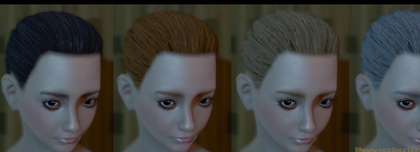 Oni香草头发重新纹理