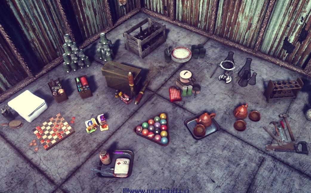 辐射4MOD 迪诺的装饰 - 为您的定居点的杂乱安排