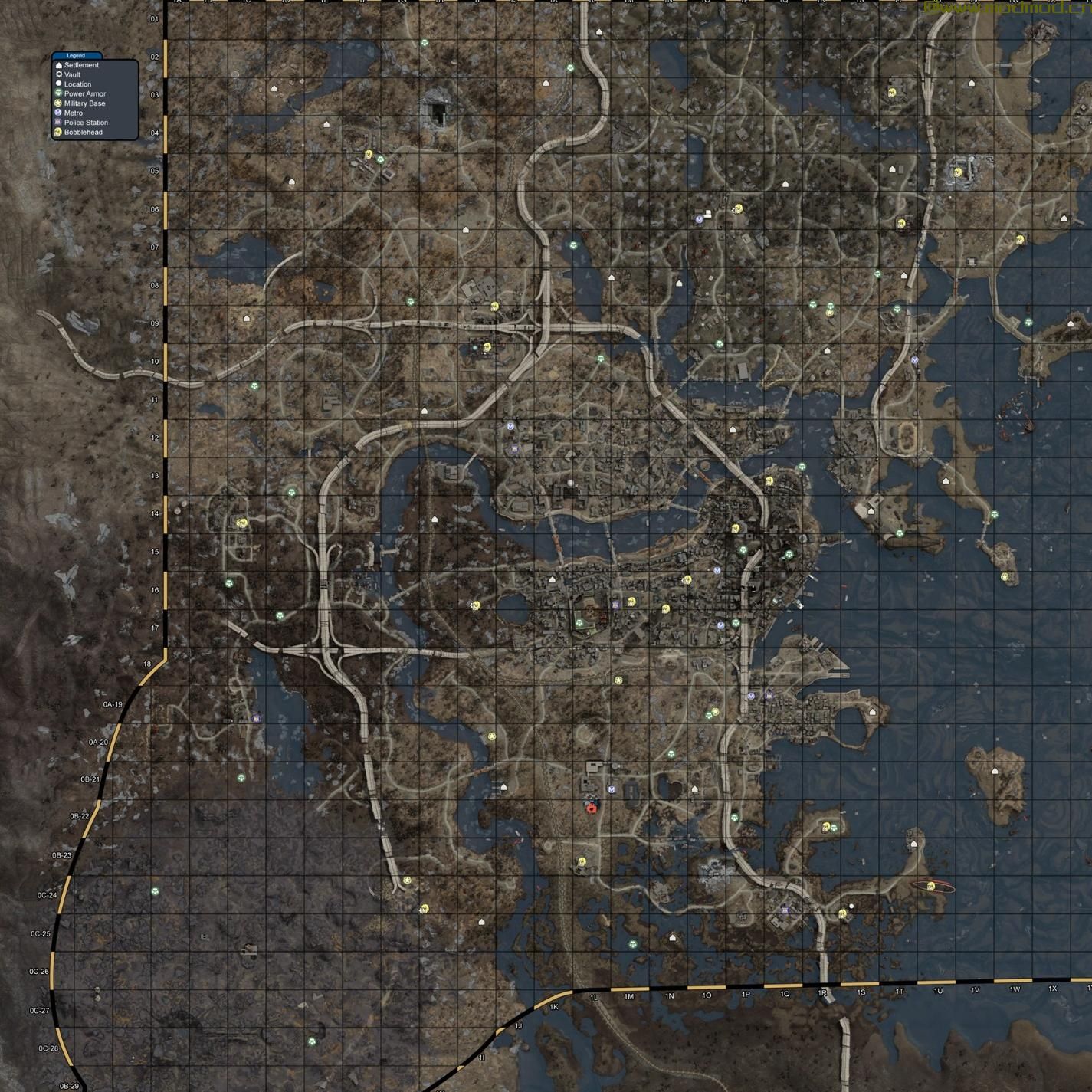 辐射4MOD 卫星彩色世界地图组合