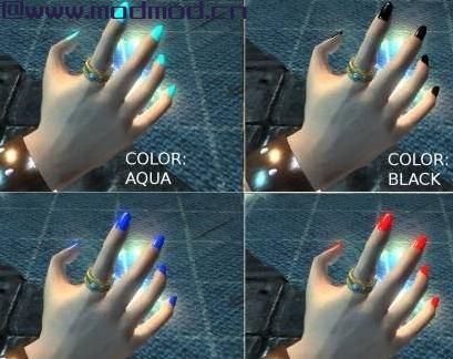 上古卷轴5：天际MOD Kaw Claws-Colored Long Nails （指甲mod）