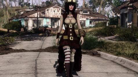 辐射4MOD Ashara FO4蒸汽朋克女士 -  CBBE  -  BodySlide