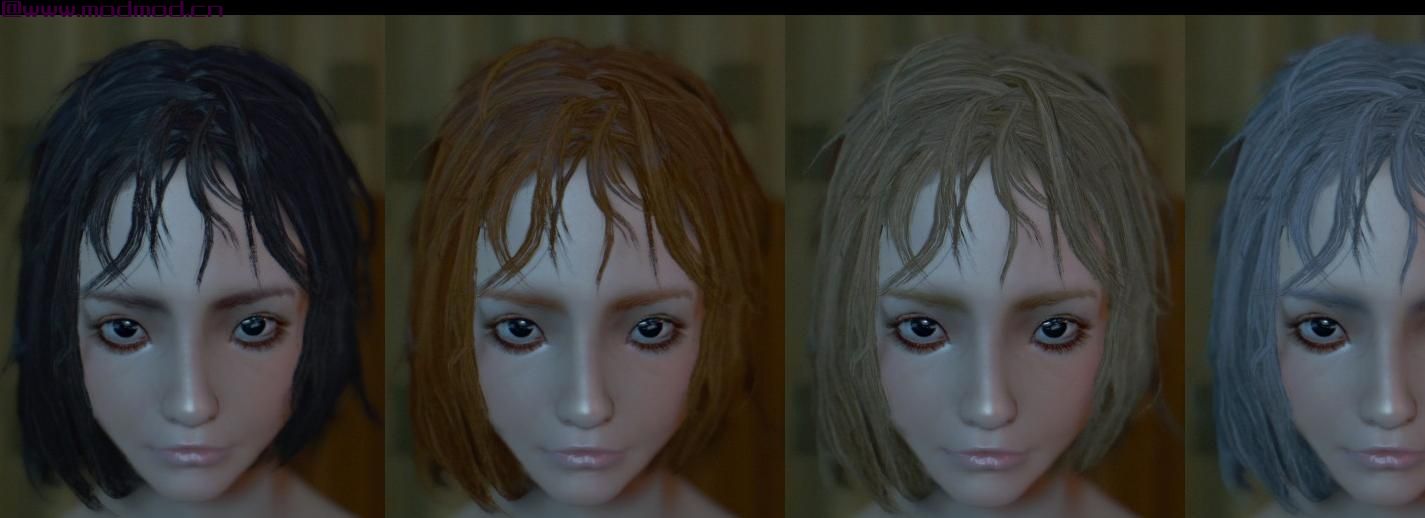 Oni香草头发重新纹理