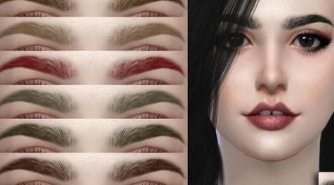 模拟人生4MOD S-Club WM ts4 Eyebrows 201905眉毛