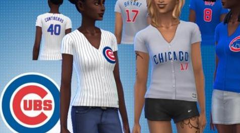 模拟人生4MOD Ladies Chicago Cubs jerseys 球衣