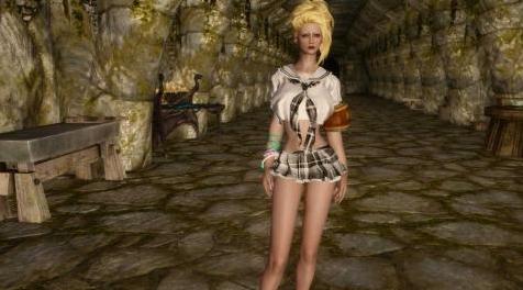 上古卷轴5：天际MOD BnS School Uniform Set (v2.1) No pants version update 服装