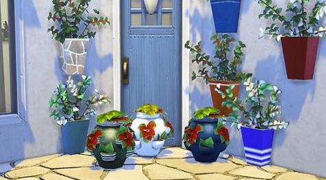 模拟人生4MOD Greek pottery and plants 盆栽