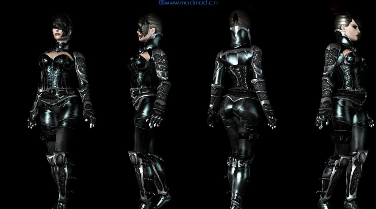 上古卷轴5：天际MOD 自改TBBP双摇 高清版吸血贵族紧身战甲 Lustmord Vampire Armor