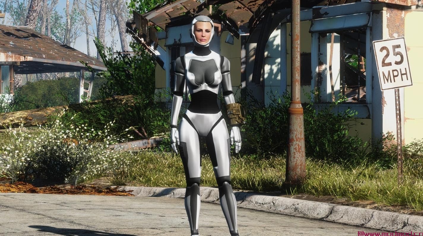 辐射4MOD Ashara FO4 Cyborg Armour - CBBE - BodySlide - Vanilla