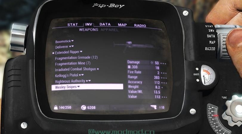 辐射4MOD 黑白Pipboy2.0