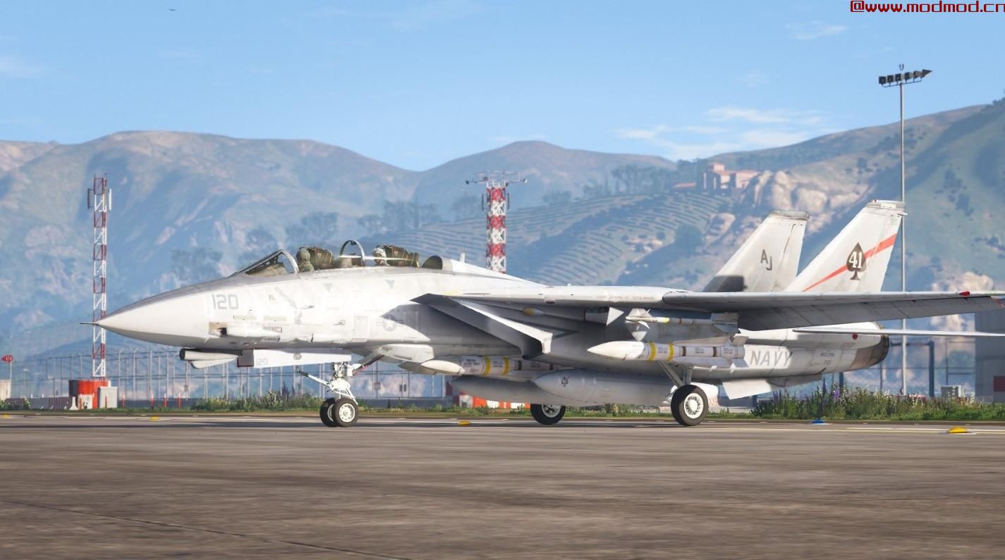 侠盗猎车手5「GTA5」Mod: 美国海军VFA-41“黑色A”[F-14A号]