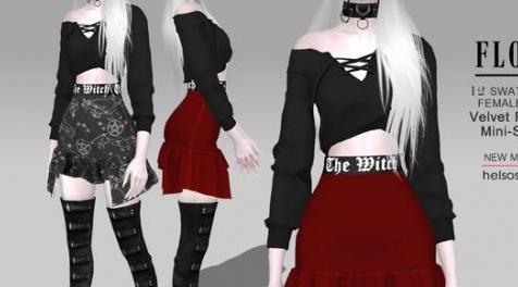 模拟人生4MOD FLOR - The Witch - Skirt 裙子